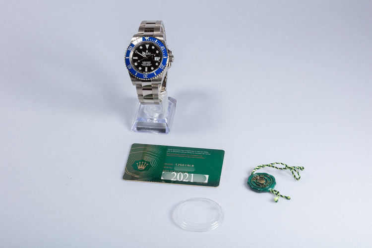 2021 Rolex Submariner 18k White Gold Blue Bezel w/ Card & Hang tag