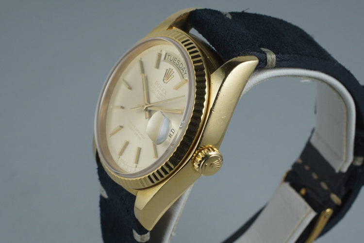 1978 Rolex YG Day Date 18038 with Albino Dial