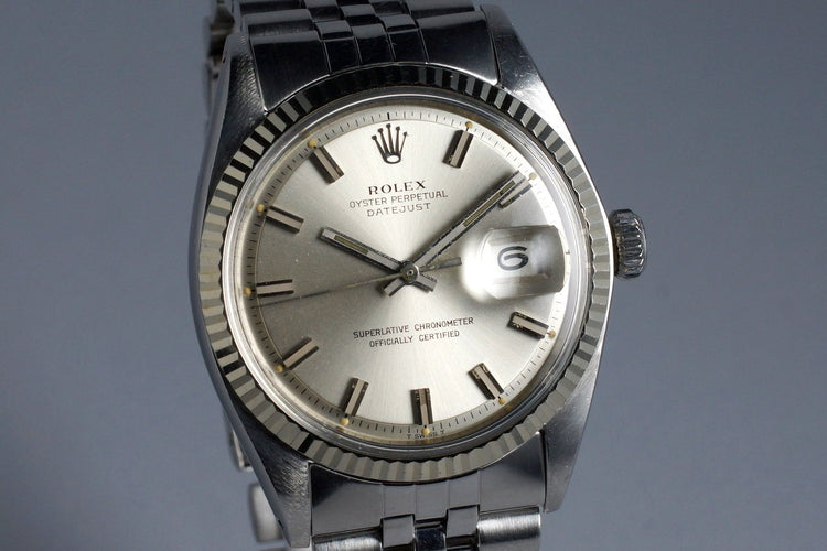 1971 Rolex Datejust 1601 Silver ‘Wide Boy’ Dial