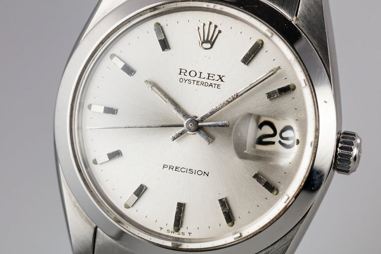 1968 Rolex OysterDate 6694 Silver Dial