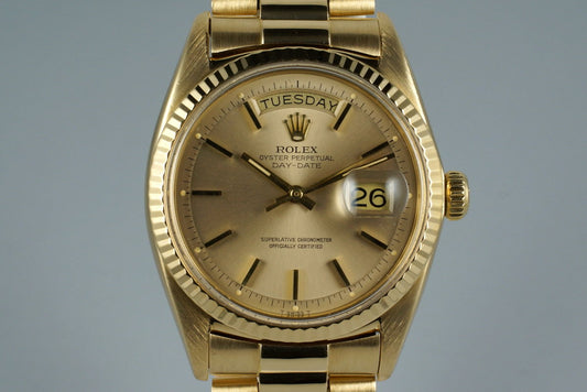 1968 Rolex YG Day-Date 1803 Champagne Dial