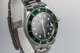 2006 Rolex Submariner 16610LV with Green Bezel Insert