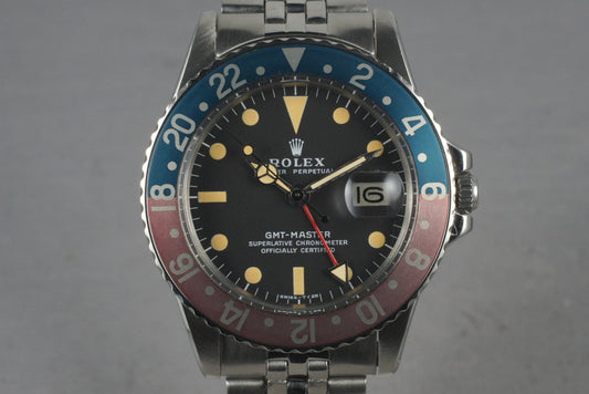 1972 Rolex GMT 1675 with Racing Strip Box