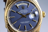 1970 Rolex YG Day-Date 1803 Matte Blue Dial