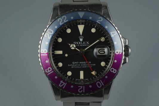 1970 Rolex GMT 1675 with Fuchsia Bezel