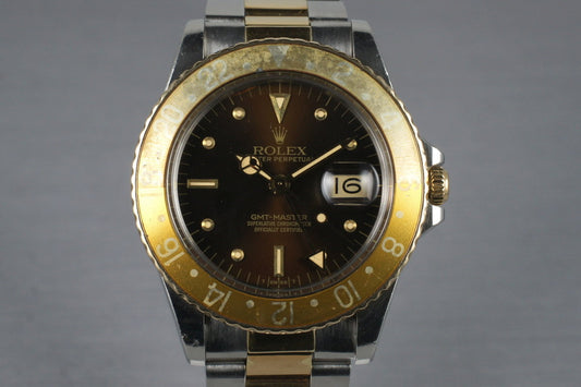 1981 Rolex Two Tone GMT 16753 Root Beer Dial
