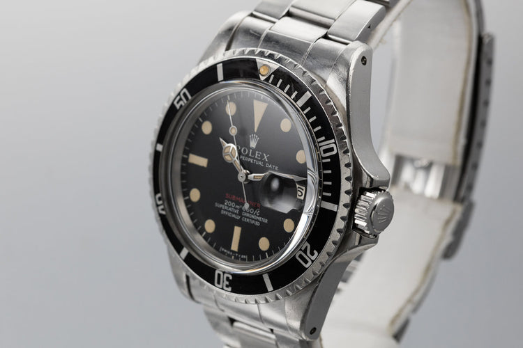 1969 Rolex Red Submariner 1680 with MK I Long F Meters First Dial