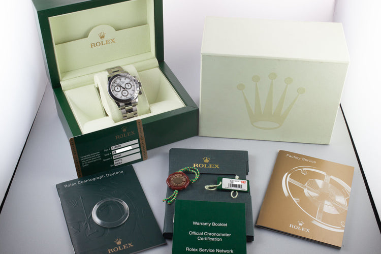 2009 Rolex Daytona 116520 White Dial with Box and Papers