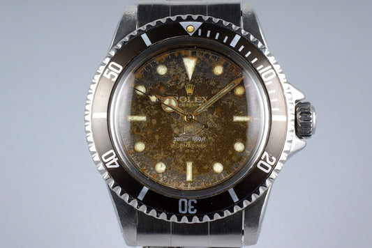 1961 Rolex Submariner 5512 PCG with Tropical Gilt Chapter Ring 2 Line Dial