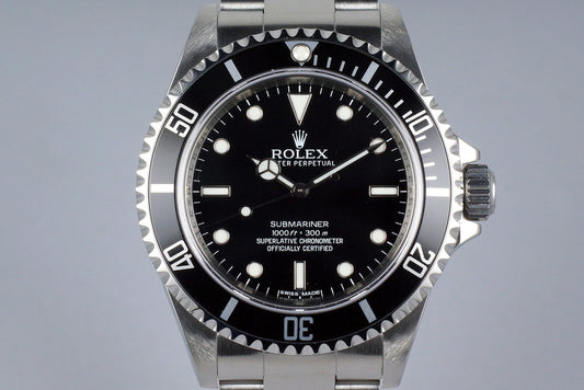 2012 Rolex Submariner 14060 4 Line Dial with Box and Papers