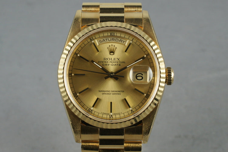 1996 Rolex President Double Quick 18238 with Box & Papers