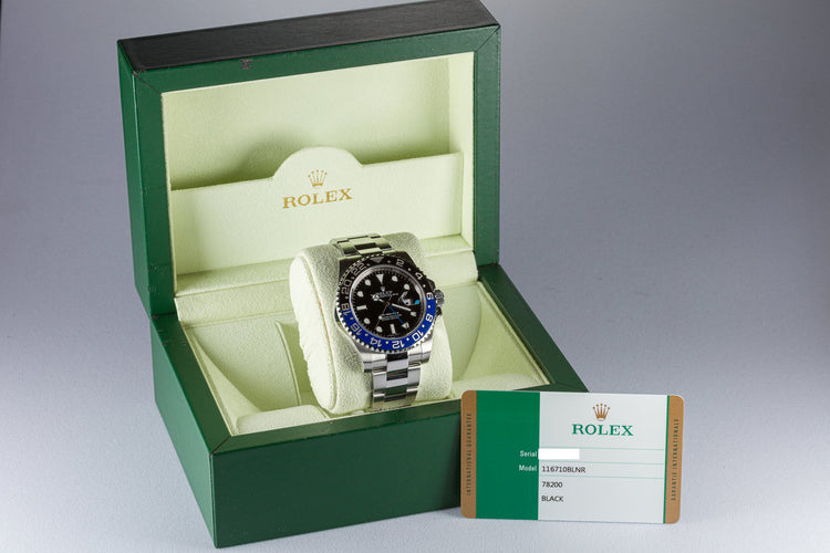 2018 Rolex GMT-Master II 116710BLNR "Batman" with Box and Card