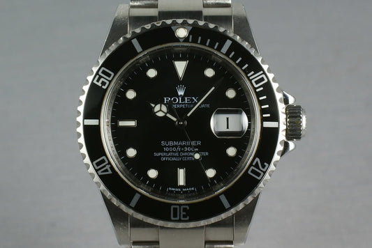 Rolex Submariner 16610 M serial