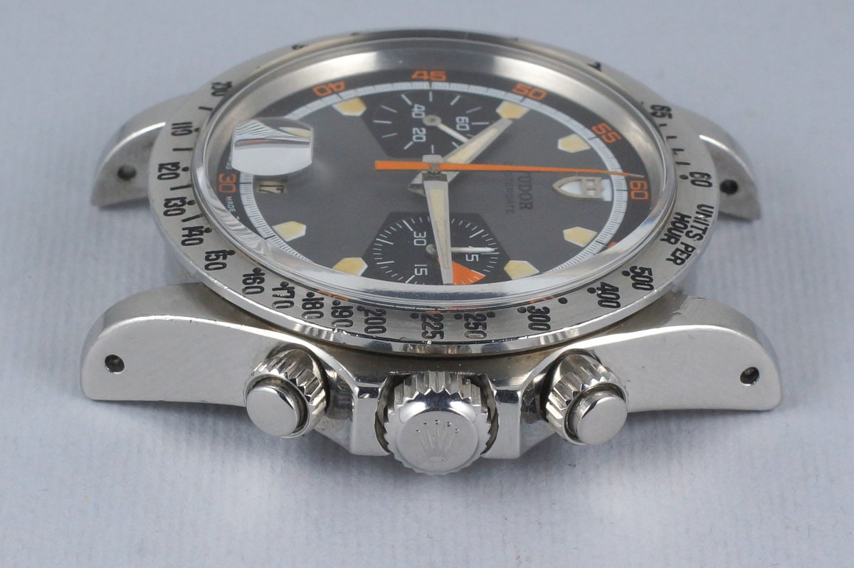 Tudor 7032/0 — Grey Home Plate Dial. · Photo: HQ Milton · © HQ Milton, used with permission · Source: https://hqmilton.com/products/1971-tudor-monte-carlo-7032-0-home-plate-dial-1