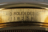 2000 Rolex President 118238 with Smooth bezel aging to a rosy patina