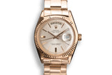 1966 Rolex 18K Rose Gold Day-Date 1803 Silver Dial
