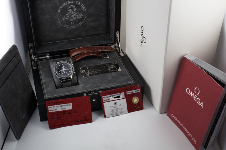 2014 Omega Speedmaster 3132403001 Straight Lug Case with Box and papers