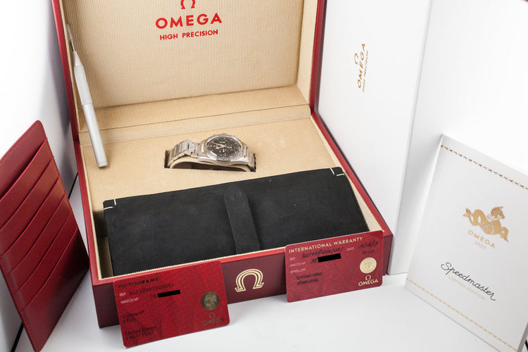 2017 Omega 60th Anniversary Speedmaster straight lug with Box and Papers MINT