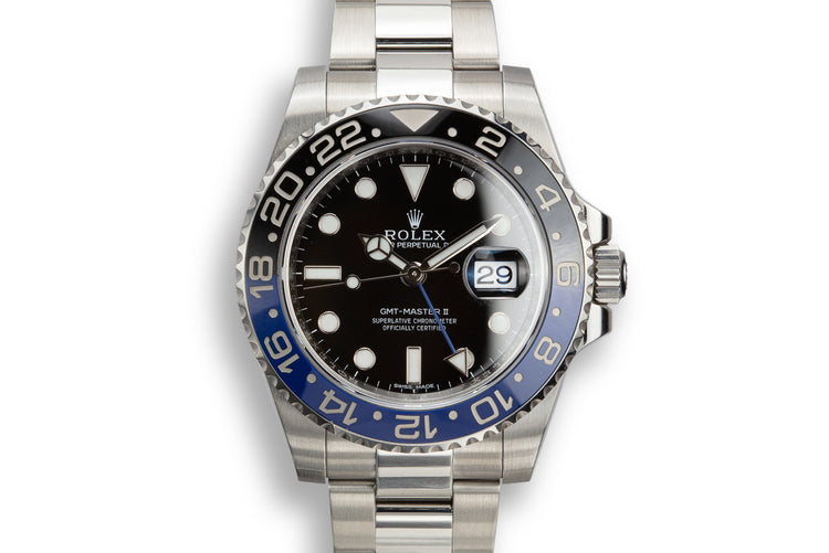 pause variabel hale HQ Milton - 2017 Rolex GMT-Master II 116710 BLNR "Batman" with Box and  Papers, Inventory #A2612, For Sale