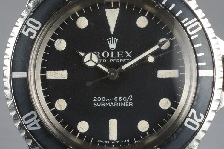 1968 Rolex Submariner 5513 Meters First with Box and Receipt