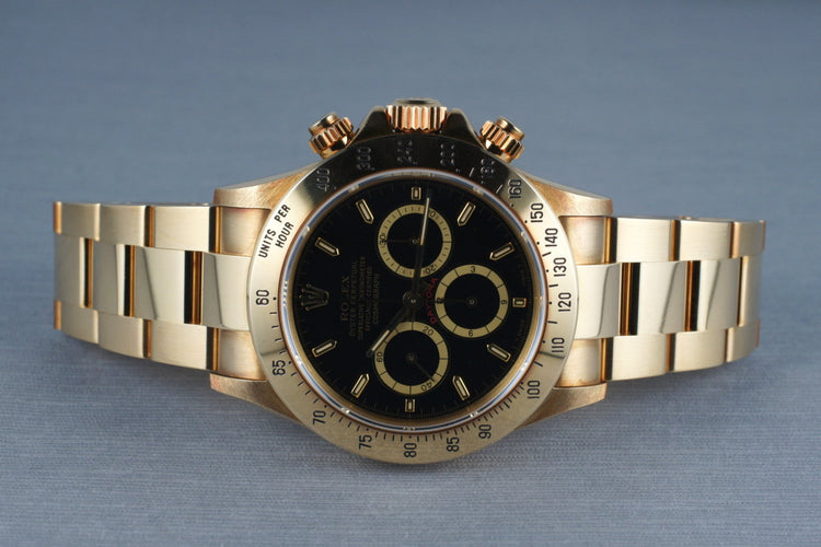 1991 Rolex 18K YG Zenith Daytona 16528 with Box and Papers