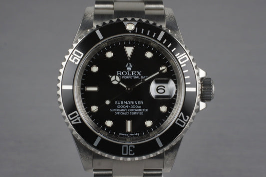 2007 Rolex Submariner 16610 with Box and Papers