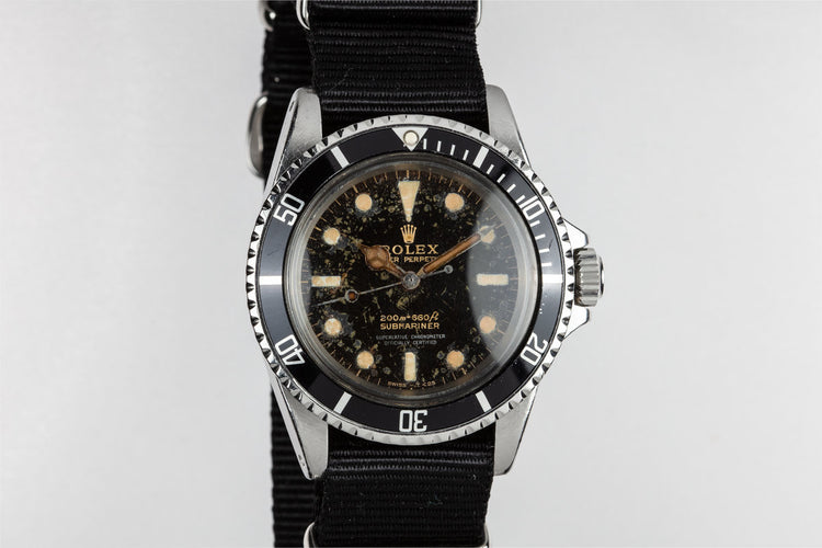1965 Rolex Submariner 5512 with Meters First Gilt Spider Cracked Dial
