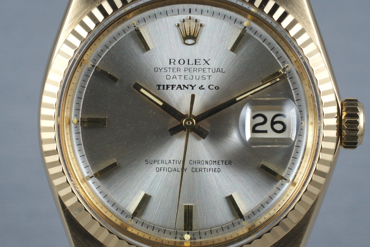 しばわんこ HQ Milton - 1966 Rolex 18K DateJust 1601 with Tiffany & Co. Dial