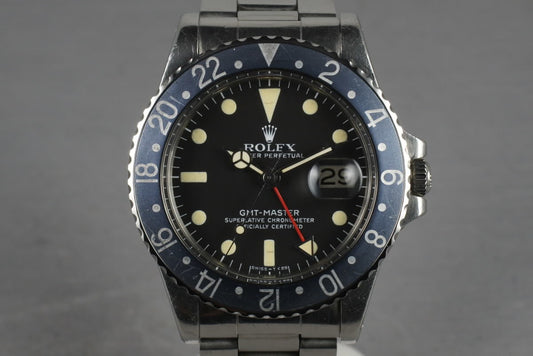 1978 Rolex GMT 1675 with Faded Blue/Grey Insert