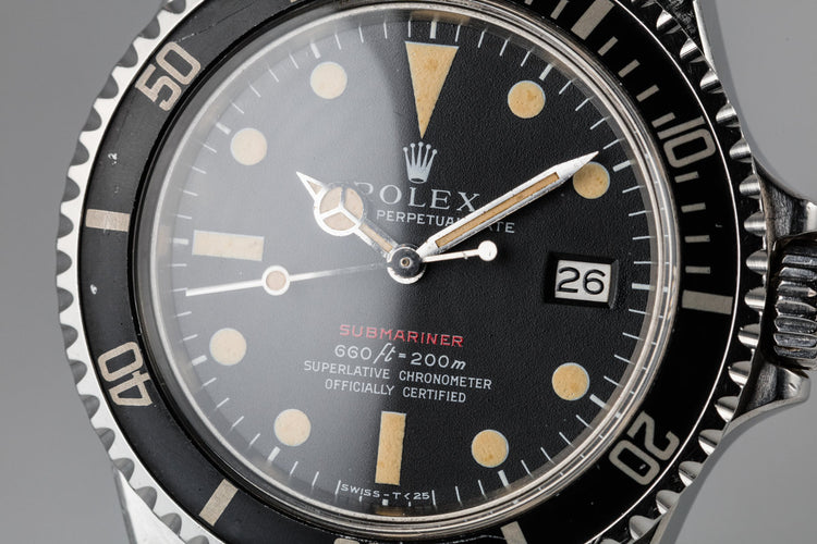 1971 Rolex Red Submariner 1680 MK IV Dial