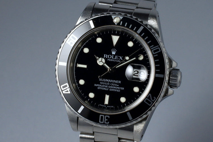 1985 Rolex Submariner 16800 with Box and Papers