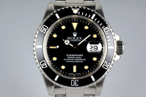 1991 Rolex Submariner 16610 with Box and Papers