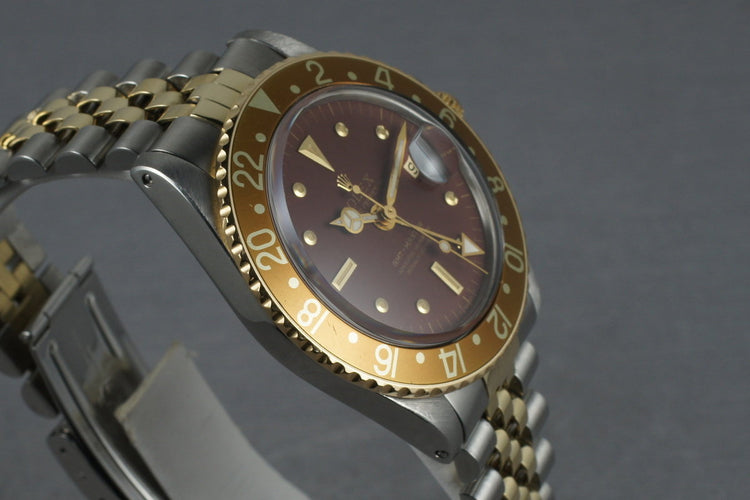 Rolex GMT Two Tone 1675 with root beer nipple dial