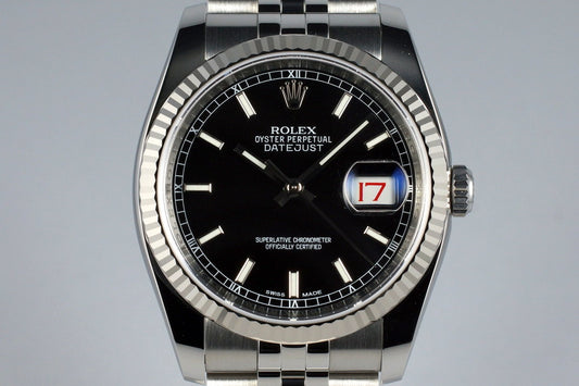 2015 Rolex DateJust 116234 Black Dial
