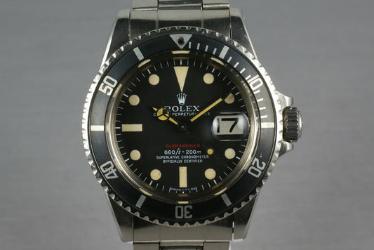 Rolex Red Submariner Ref: 1680 Mark V Unpolished