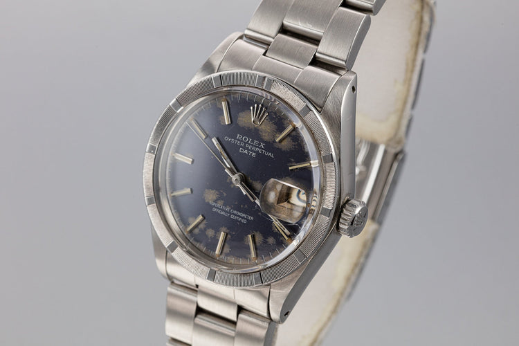 1970 Rolex Date 1501 with Blue Moonlight Cloud Dial