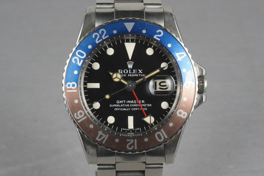 Rolex GMT  1675 Mark 1 with Double Punched Papers