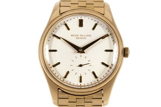 1955 YG Patek Philippe Calatrava 2526 Automatic with White Enamel Dial with Archive Papers