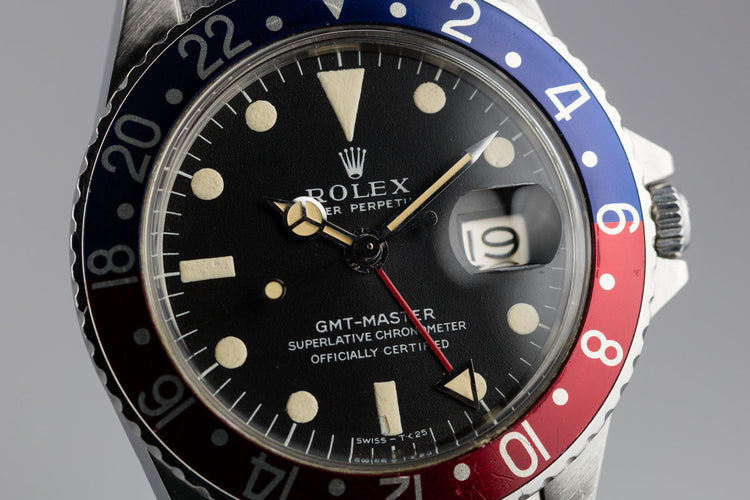 1967 Rolex GMT-Master 1675 "Pepsi" with Box and Rolex Service Papers.