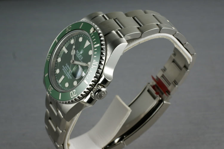 Ceramic Rolex GREEN Submariner 116610V  Box and Papers Brand New