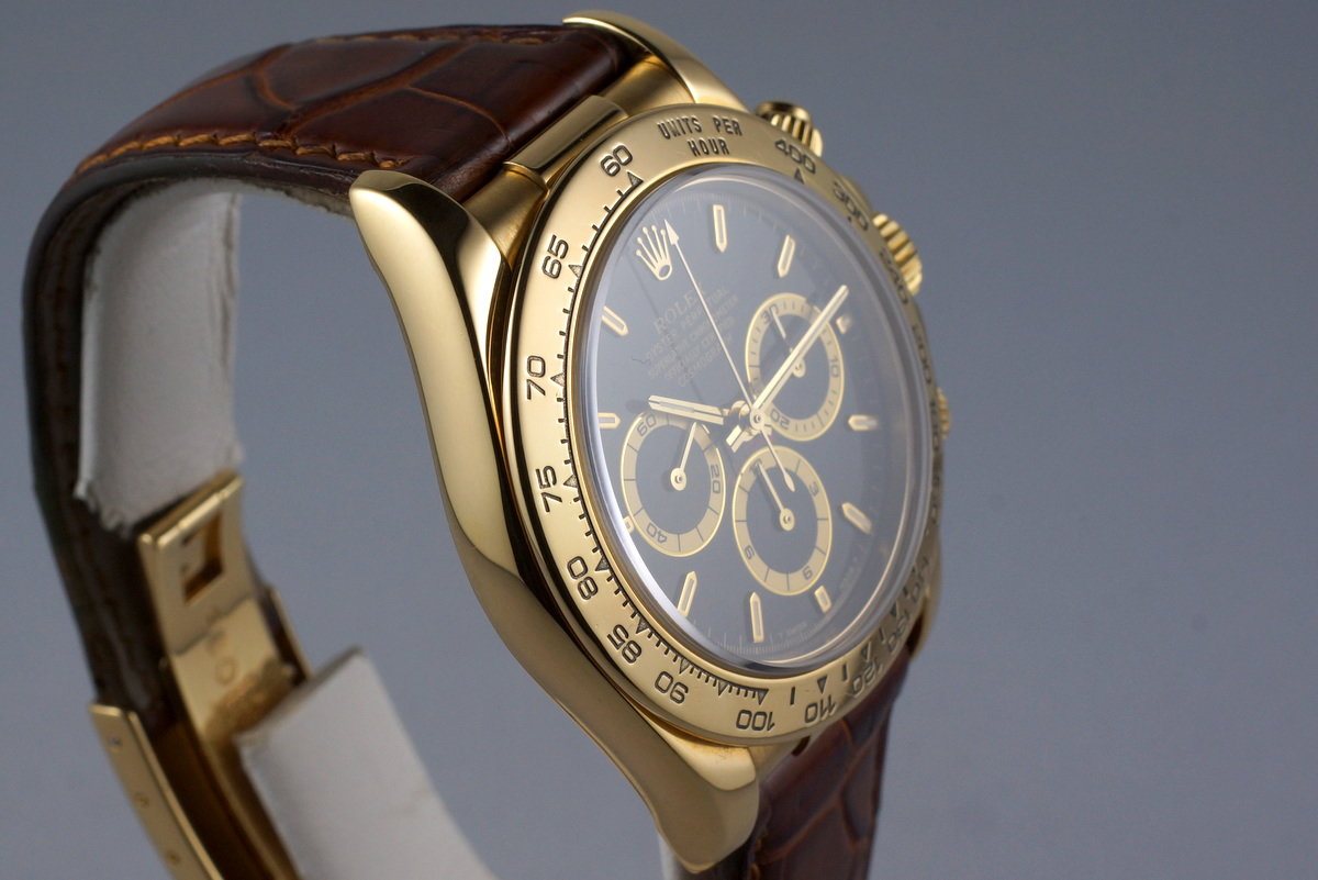 HQ Milton - 1994 Rolex YG Zenith Daytona 16518 Black Dial