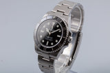 2021 Rolex No Date Ceramic Submariner 124060 41mm with Box & Card