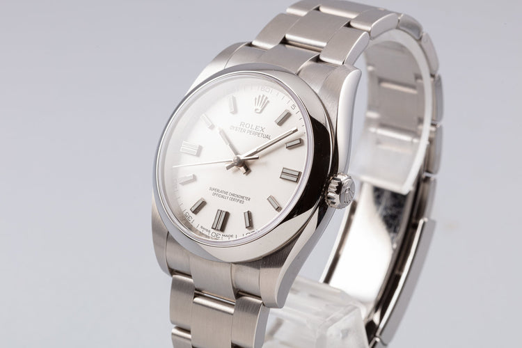 2020 Rolex Oyster Perpetual 116000 Silver Dial Box and Card