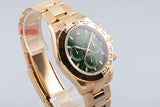2021 Rolex 18K YG Daytona 116508 Green Dial with Box & Papers
