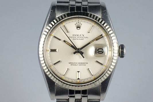 1972 Rolex DateJust 1601 Silver Cream Sigma Dial