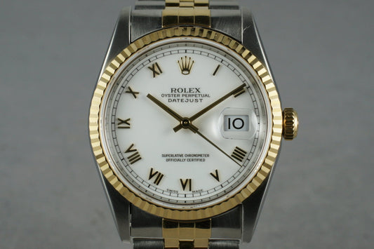 1995 Rolex 18K/SS DateJust 16233 with Papers