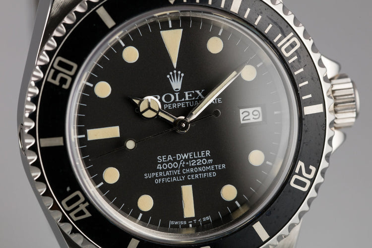 1982 Rolex Sea-Dweller 16660 Matte Dial with Rolex Service Papers