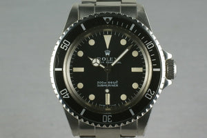 Rolex Submariner Dial  5513 Meters First with box and papers