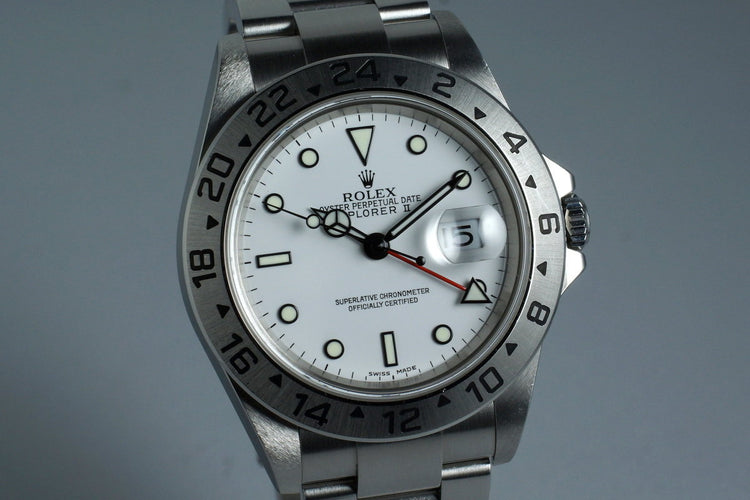 2003 Rolex Explorer II 16570 White Dial