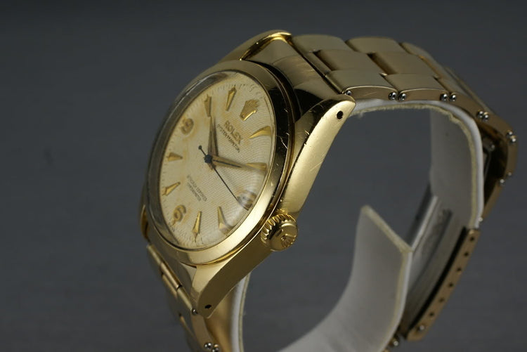 1973 Rolex None Date 6634 with a white waffle dial